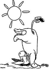 くまのプーさんの塗り絵- 10ページ目