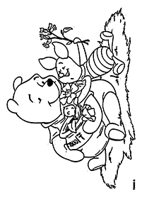 くまのプーさんの塗り絵- 108