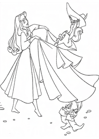 睡眠の美しさ(オーロラ)の塗り絵- 70