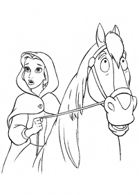 美女と野獣(ベール)の塗り絵 - 32