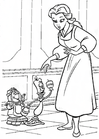 美女と野獣(ベール)の塗り絵 - 44