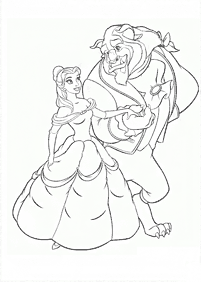 美女と野獣(ベール)の塗り絵 - 61