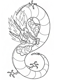 ドラゴンの塗り絵 - 34