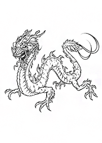 ドラゴンの塗り絵 - 38