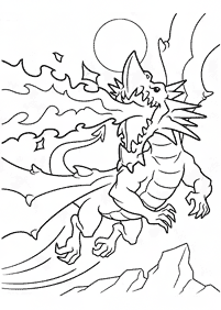 ドラゴンの塗り絵 -  6ページ目