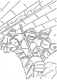 ニンジャ・タートルズの塗り絵 - 51