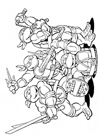 ニンジャ・タートルズの塗り絵 - 62