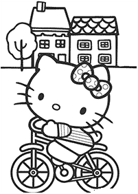 ハローキティの塗り絵 - 1ページ目