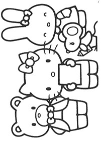 ハローキティの塗り絵 - 7ページ目