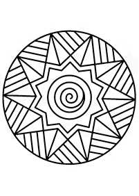 シンプルなマンダラの塗り絵 - 117