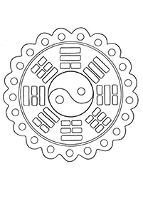 シンプルなマンダラの塗り絵 - 46