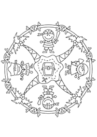 シンプルなマンダラの塗り絵 - 57