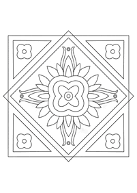 シンプルなマンダラの塗り絵 - 70