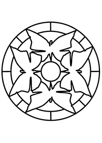 シンプルなマンダラの塗り絵 - 89