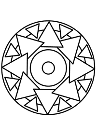 シンプルなマンダラの塗り絵 - 93