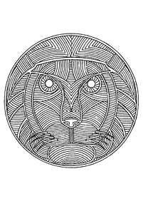 マンダラの動物の塗り絵 - 10ページ目