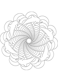 マンダラの動物の塗り絵 - 20