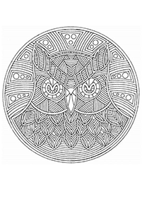 マンダラの動物の塗り絵 - 5ページ目
