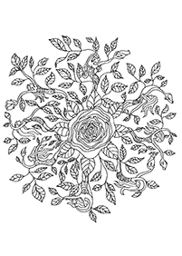 塗り絵するマンダラの花 - 11