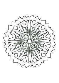 塗り絵するマンダラの花 - 13