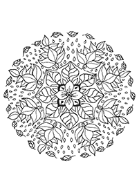 塗り絵するマンダラの花 - 3ページ目