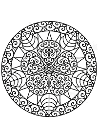 塗り絵するマンダラの花 - 32