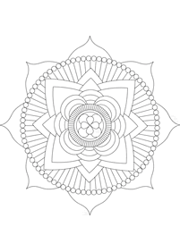 マンダラ塗り絵 - 115