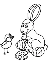 子供向けのウサギの塗り絵