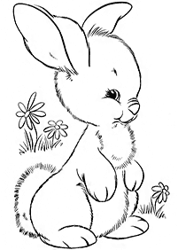 印刷可能なウサギの塗り絵