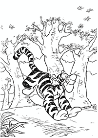 トラの塗り絵 - 4