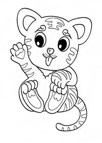 トラの塗り絵 - 55