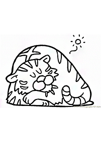 トラの塗り絵 - 72