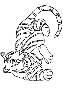 トラの塗り絵 - 74