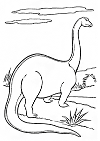 恐竜の塗り絵 - 3ページ目