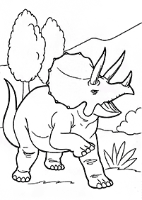 恐竜の塗り絵 - 8ページ目