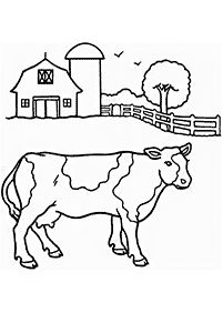 牛の塗り絵 - 1ページ目