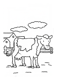 牛の塗り絵 - 6ページ目