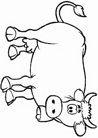 牛の塗り絵 - 9ページ目