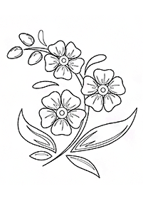 花の塗り絵 - 7ページ目