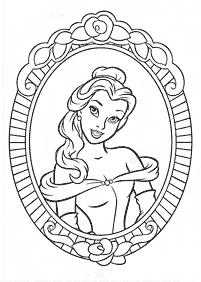 미녀와야수 (벨) 컬러링도안–컬러링(색칠)페이지7