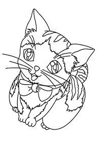 고양이컬러링도안–컬러링(색칠)페이지14