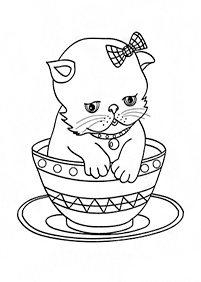고양이컬러링도안–컬러링(색칠)페이지2