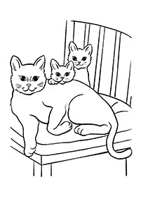 고양이컬러링도안–컬러링(색칠)페이지3