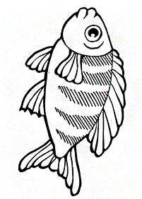 물고기컬러링도안–컬러링(색칠)페이지3