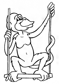 원숭이컬러링도안–컬러링(색칠)페이지80