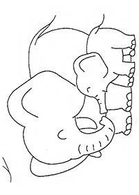 코끼리컬러링도안–컬러링(색칠)페이지32