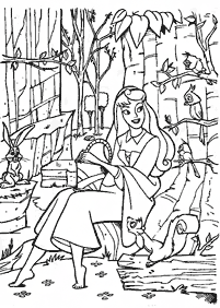 잠자는숲속의미녀 (오로라) 컬러링도안–컬러링(색칠)페이지5