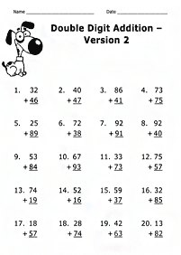 어린이용수학–학습지 282