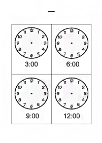 시간말하기 (시계) –학습지 12