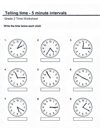 시간말하기 (시계) –학습지 75